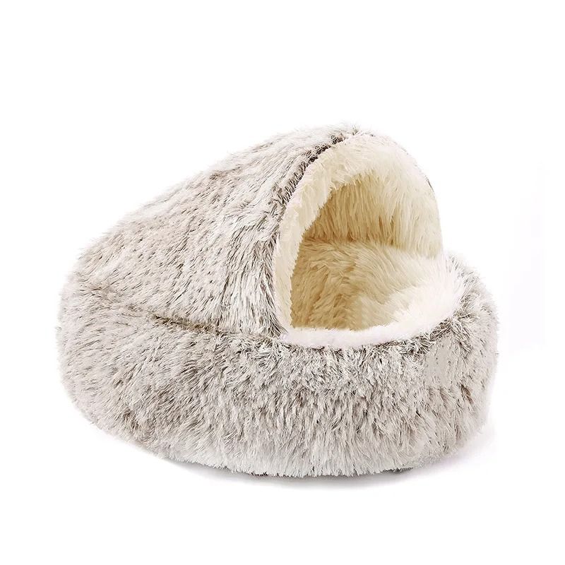 2 In 1 Plush Round Pet Bed And Sleep Bag 9