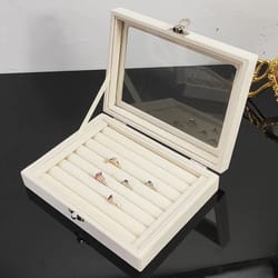 elegant covered jewelry storage box