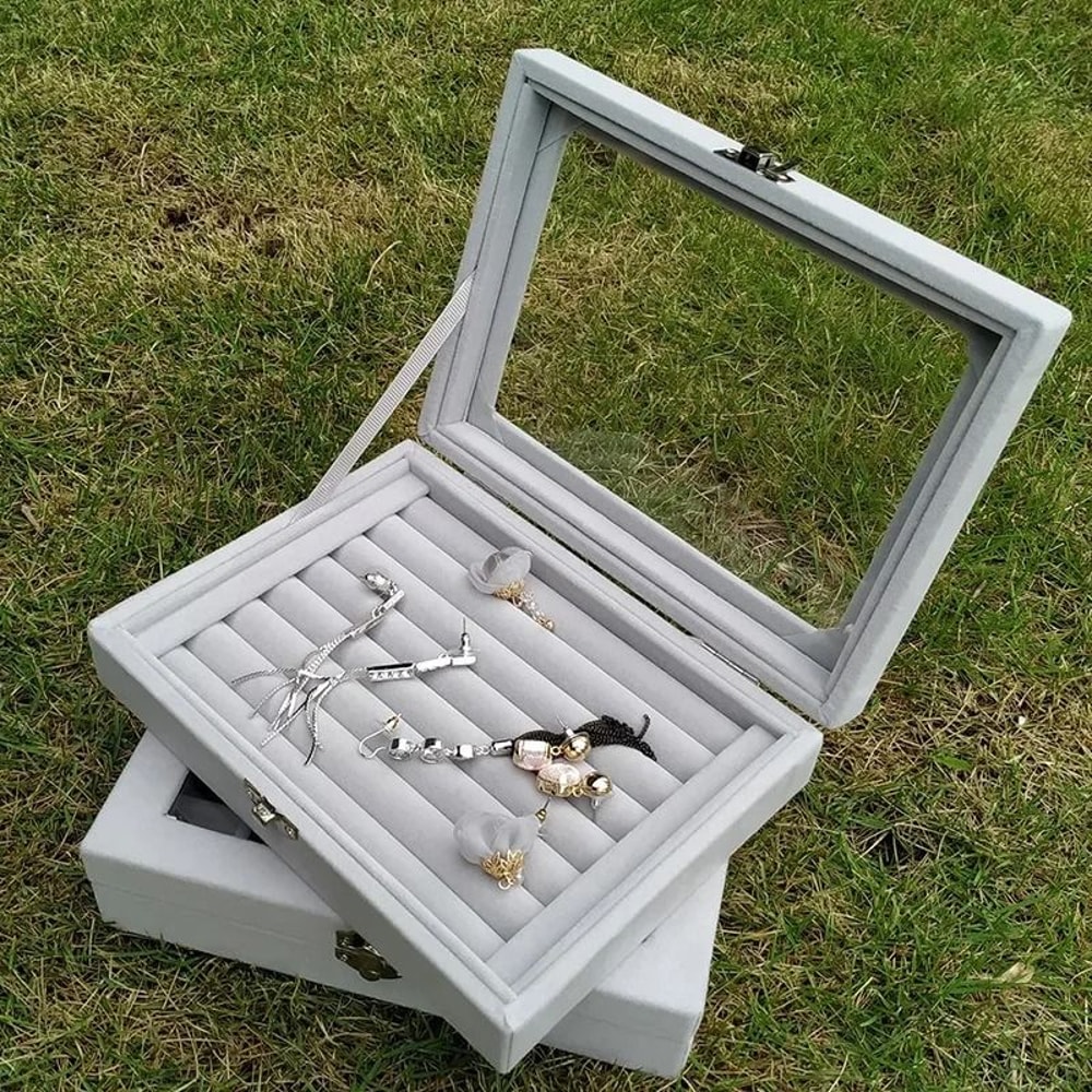 Elegant Covered Jewelry Storage Box 2