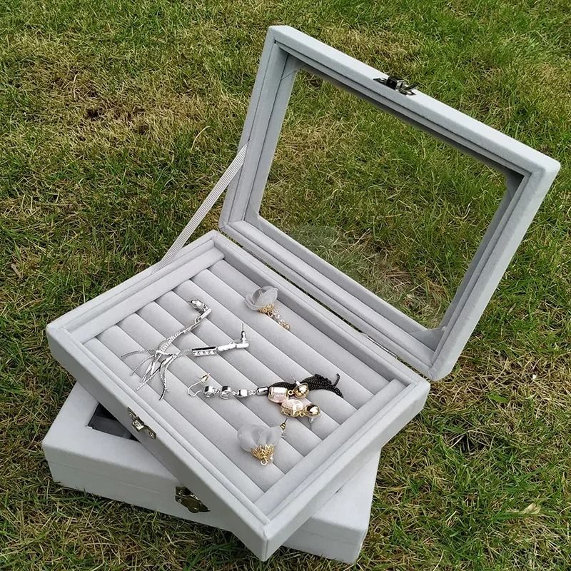 Elegant Covered Jewelry Storage Box 2