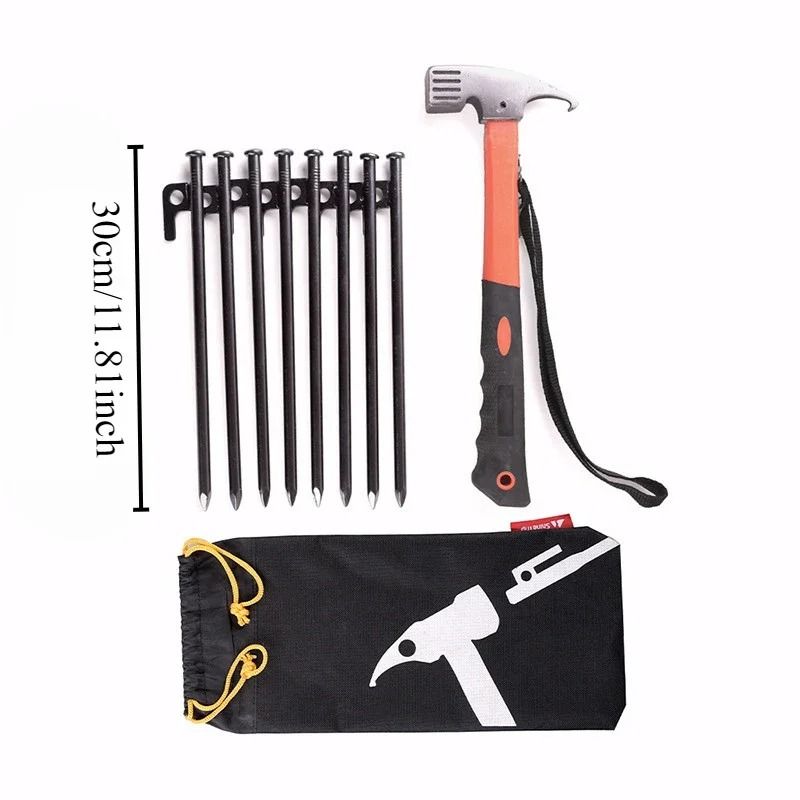 Heavy Duty Camping Tent Stake And Hammer Set 9