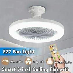 intelligent 3 in 1 integrated ceiling fan and light