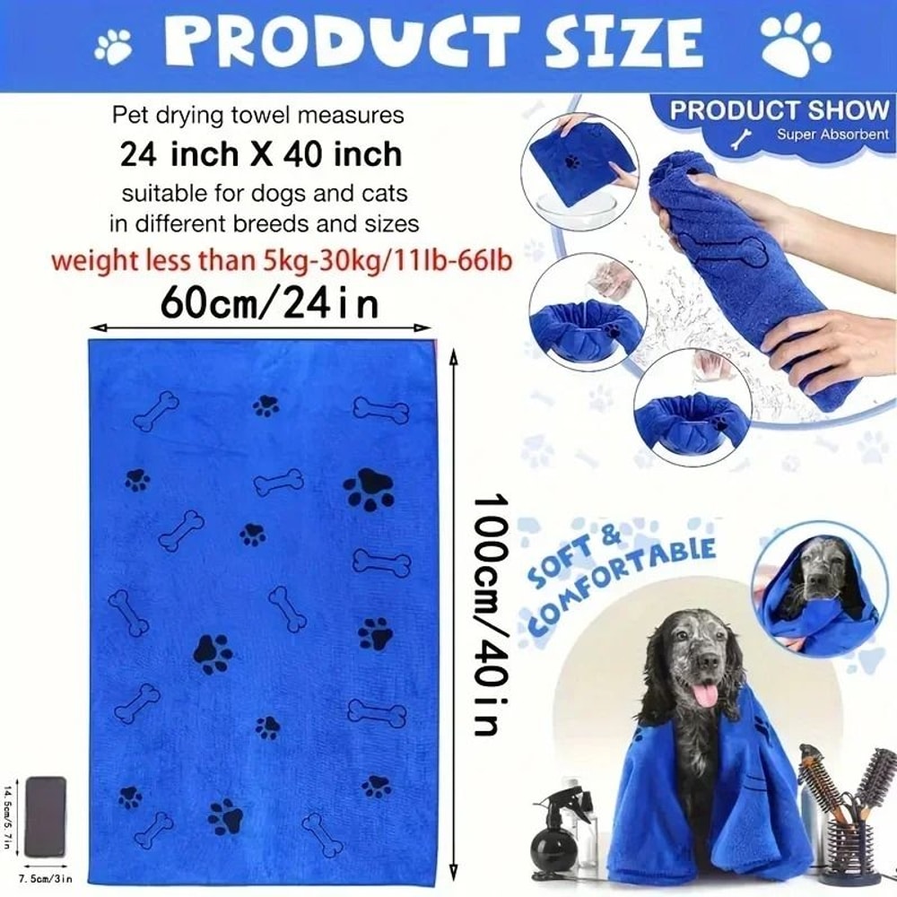 Rapid Absorb Microfiber Pet Drying Towel 1
