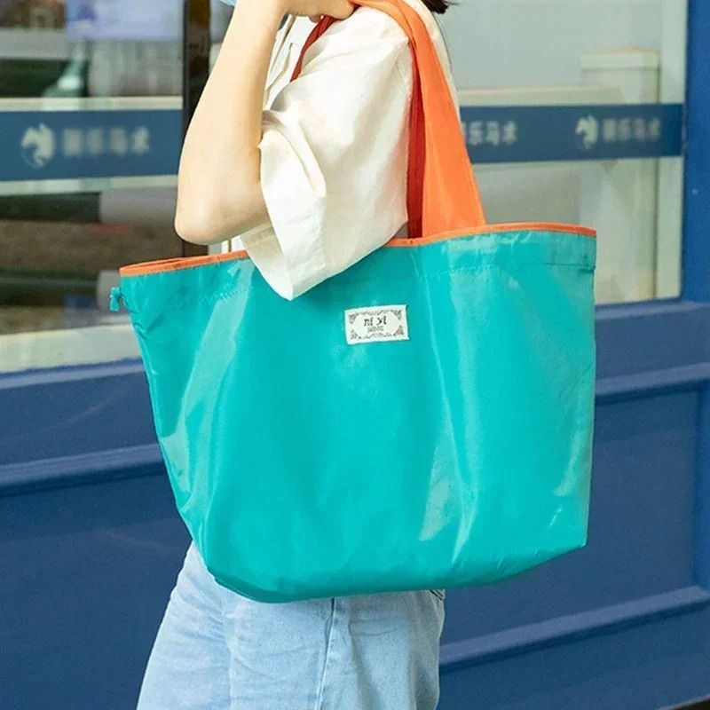 Sustainable Ultra Large Drawstring Shopping Tote 1