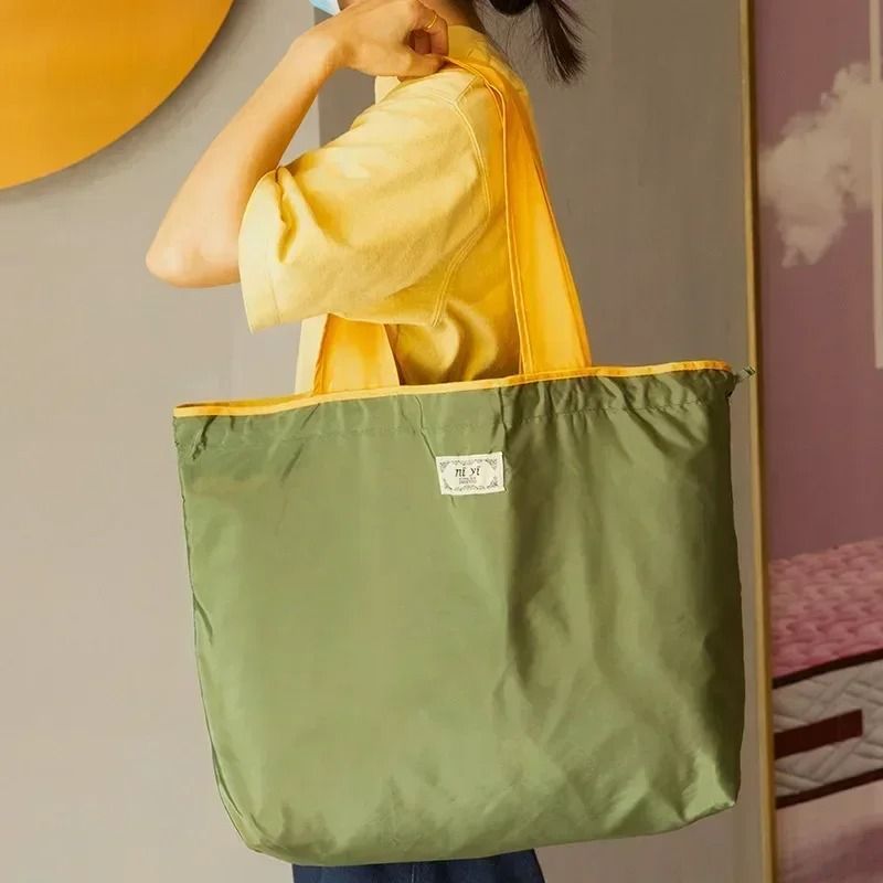Sustainable Ultra Large Drawstring Shopping Tote 7