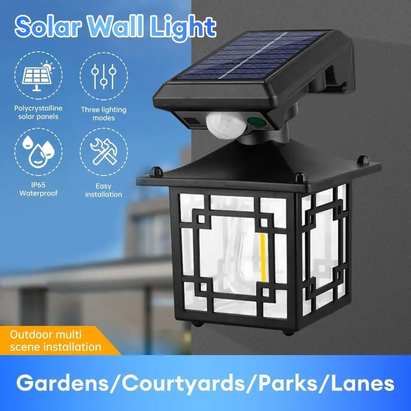 Retro Solar Motion Induction Wall Lamp 1