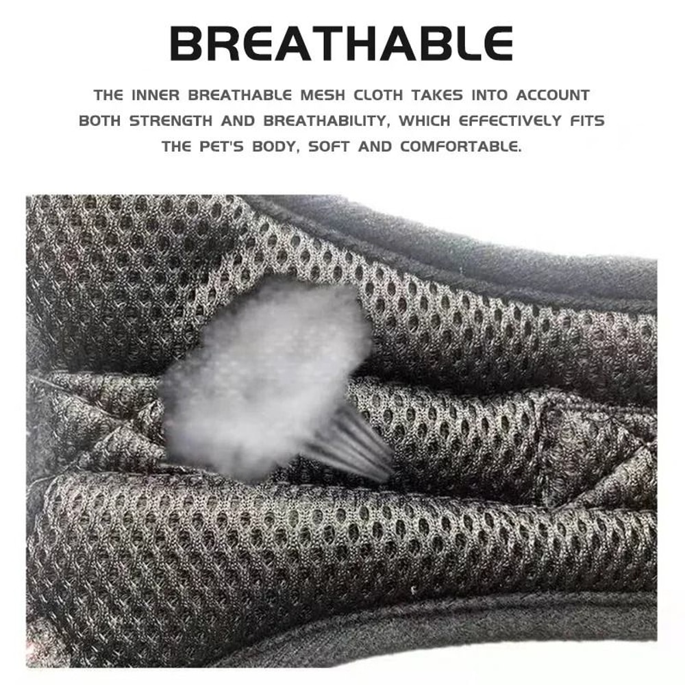 Heavy Duty Adjustable Reflective Dog Harness And Leash Set 2