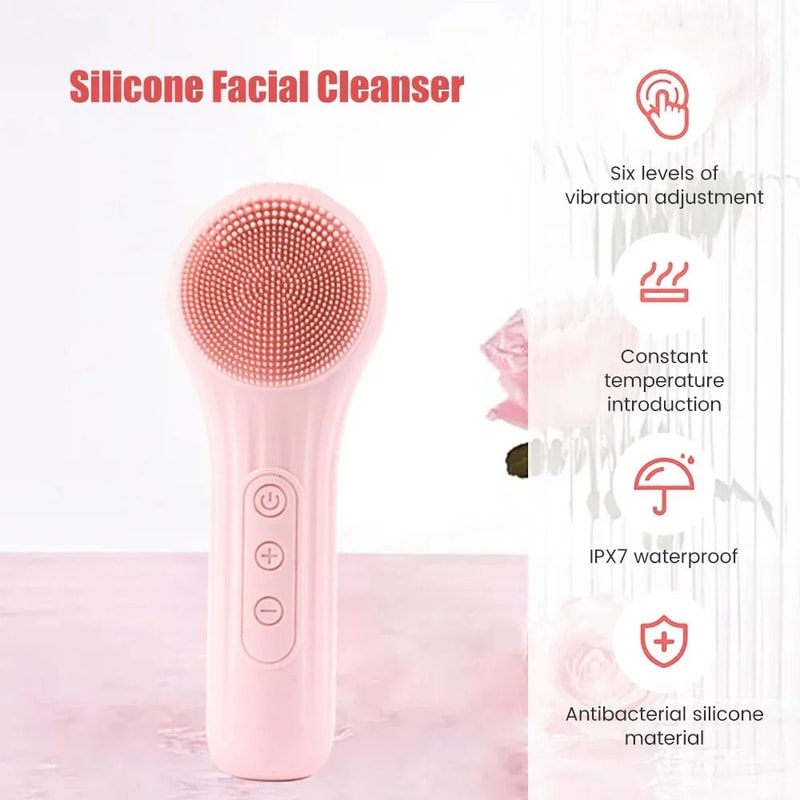 Sonic Silicone Facial Cleansing Brush And Massager 1