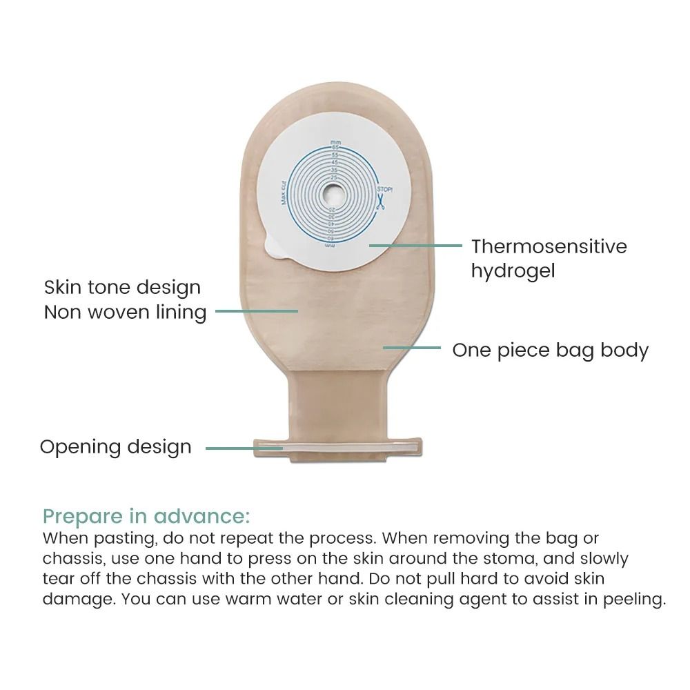 Leak Proof One Piece Drainable Ostomy Care System 3