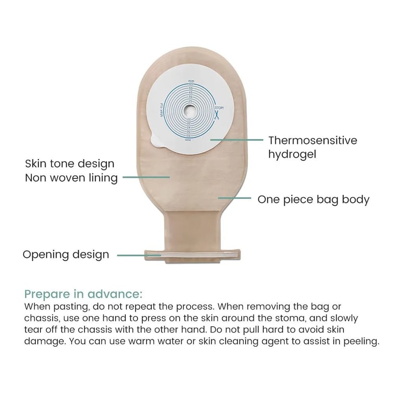 Leak Proof One Piece Drainable Ostomy Care System 3