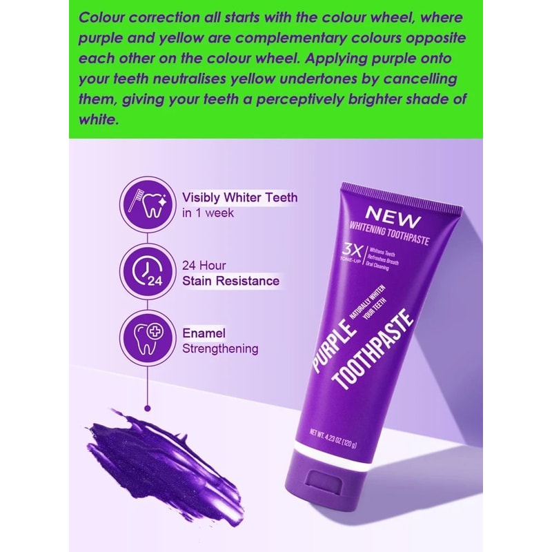 Color Correcting Advanced Teeth Whitening Toothpaste 2