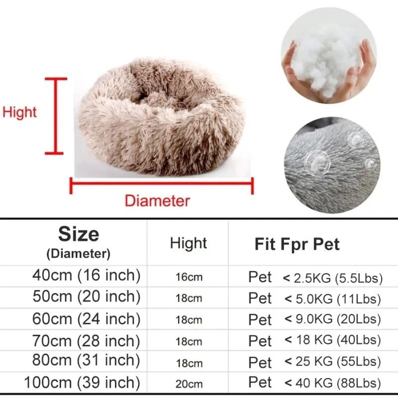Premium Round Long Plush Pet Sanctuary 5