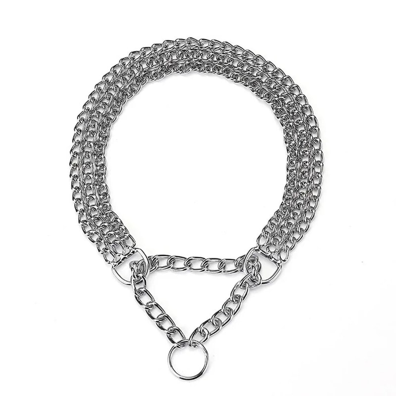 Professional Triple Row Metal Cuban Link Dog Collar 6