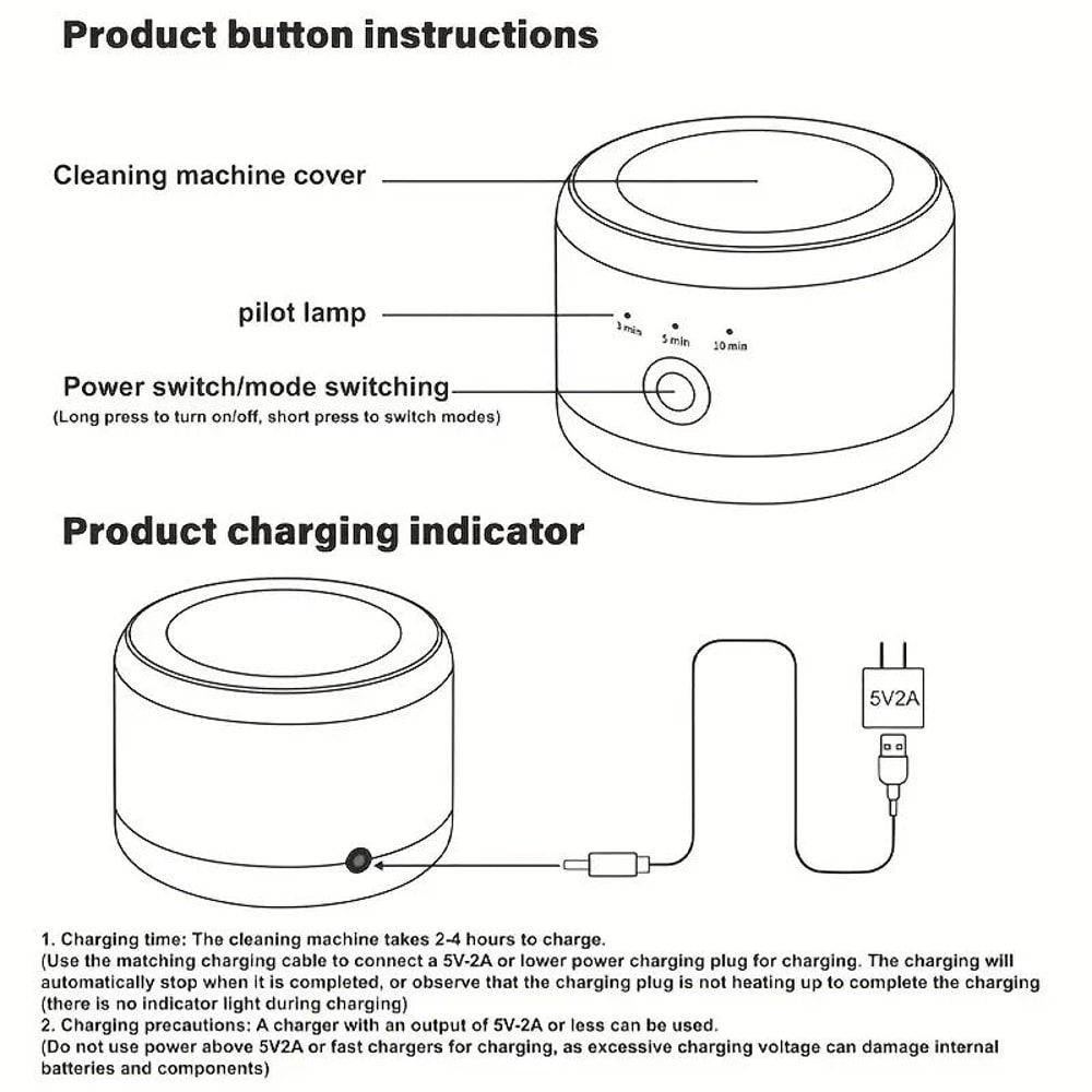 Portable High Frequency Vibration Dental And Jewelry Cleaning Machine 5