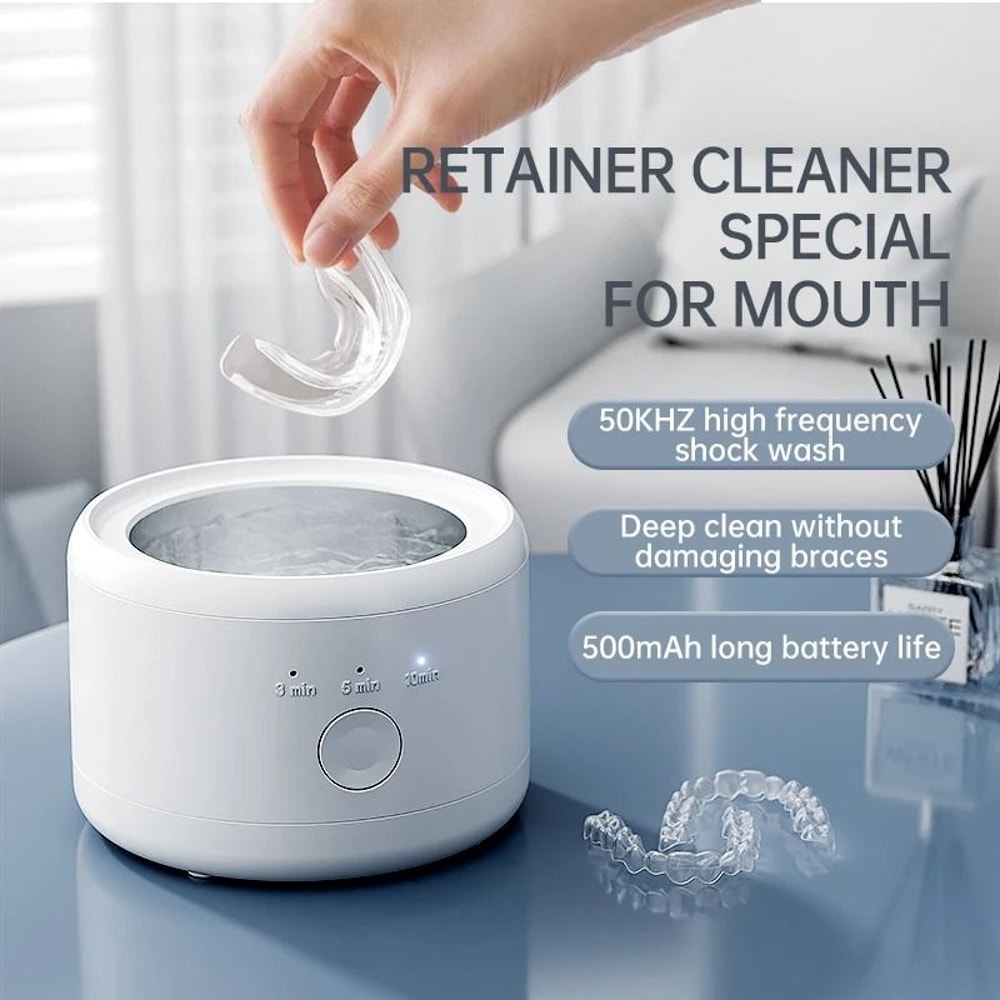 50KHZ Professional Ultrasonic Braces And Retainer Cleaner 5