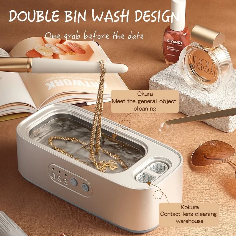 Adjustable Double Bin High Frequency Ultrasonic Cleaning Machine 0