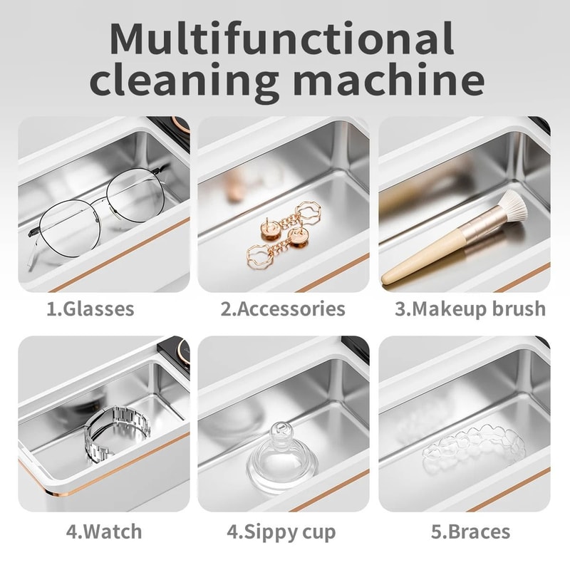48KHZ Professional Ultrasonic Jewelry And Glasses Cleaner 2