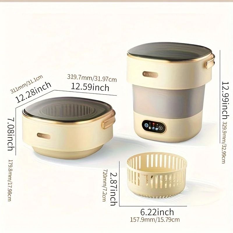Travel Ready Collapsible 15L Washer Spin Dryer 2