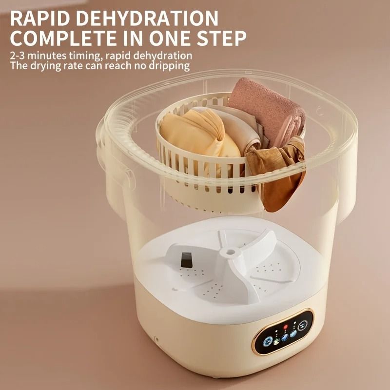 Travel Ready Collapsible 15L Washer Spin Dryer 4