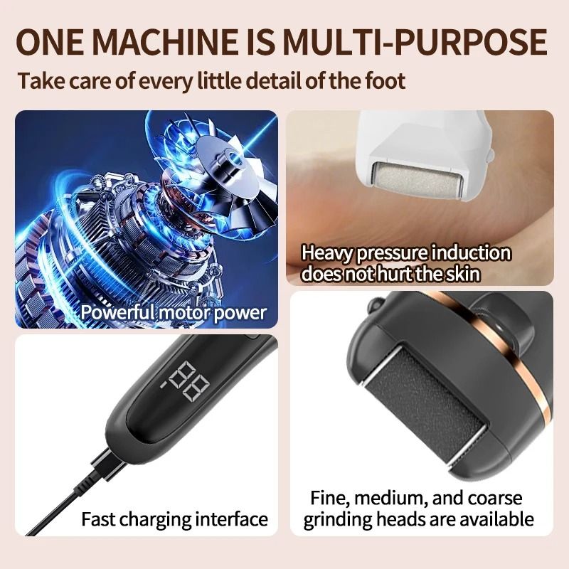 Professional Rechargeable Electric Foot File And Callus Remover 4