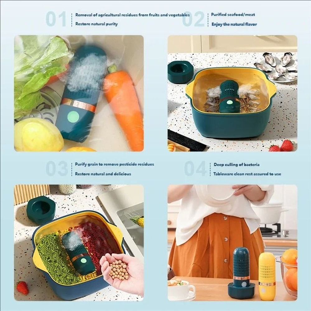 Multifunctional 3000mAh Fruit And Vegetable Cleaning Machine 2