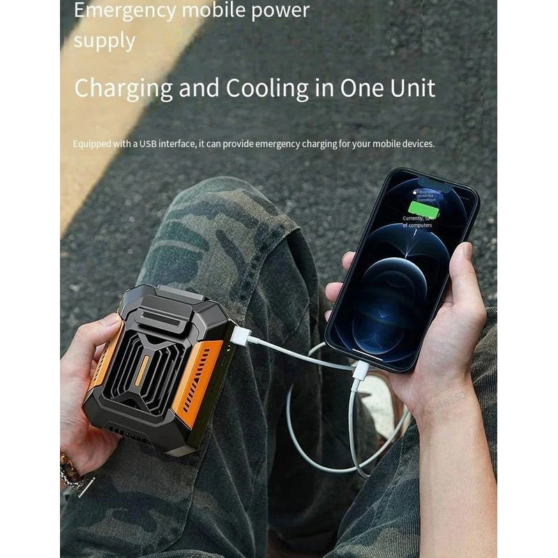 Portable Wearable Belt Clip Fan And Personal Power Bank 1