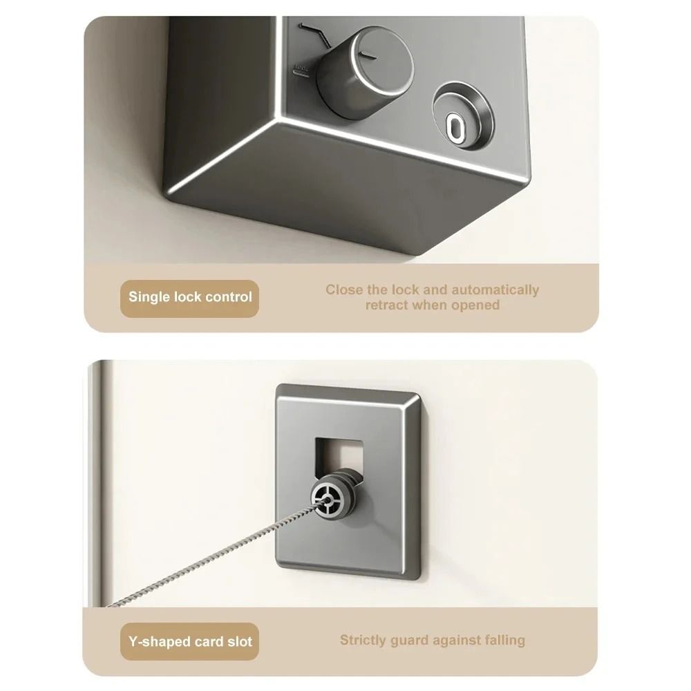 Heavy Duty Retractable Stainless Steel Clothesline 4