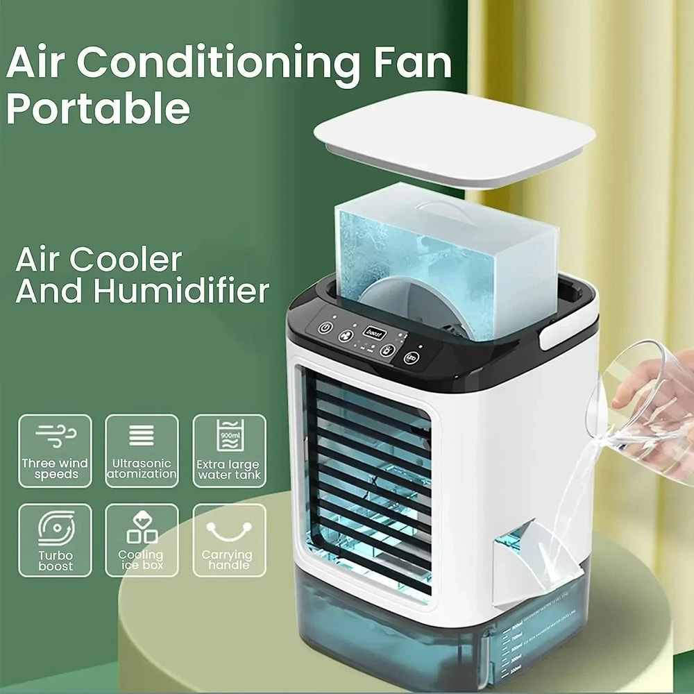Portable Desktop Dual Spray Air Cooler And Ultrasonic Humidifier 5