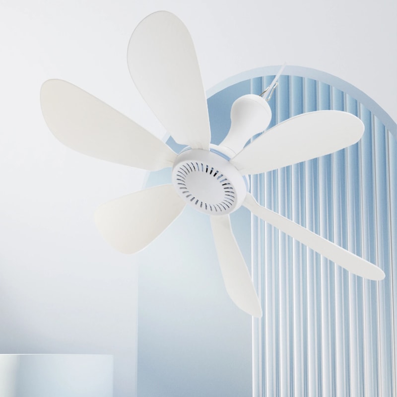 Portable 6 Leaf Silent USB Ceiling Canopy Fan With Remote 0