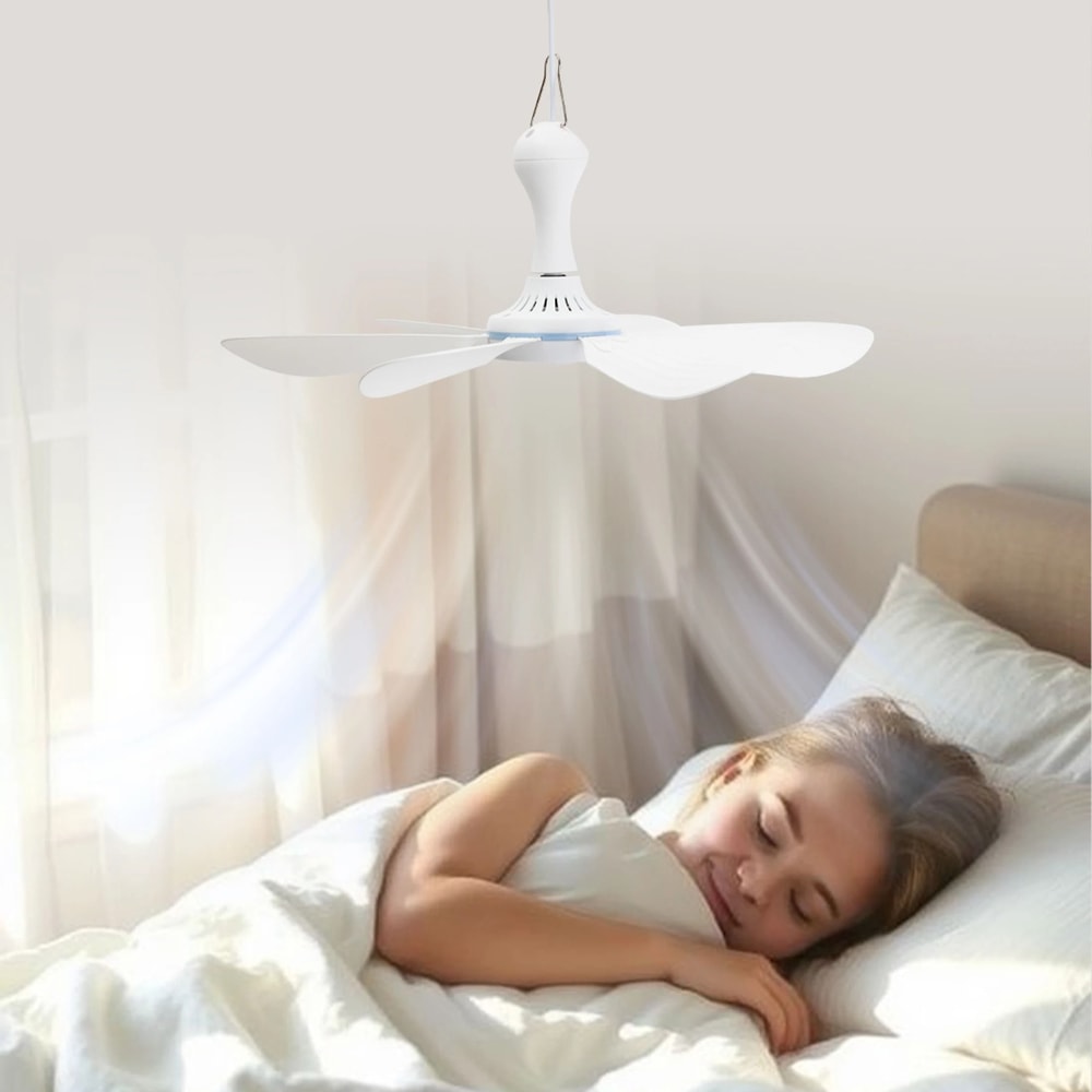 Portable 6 Leaf Silent USB Ceiling Canopy Fan With Remote 4
