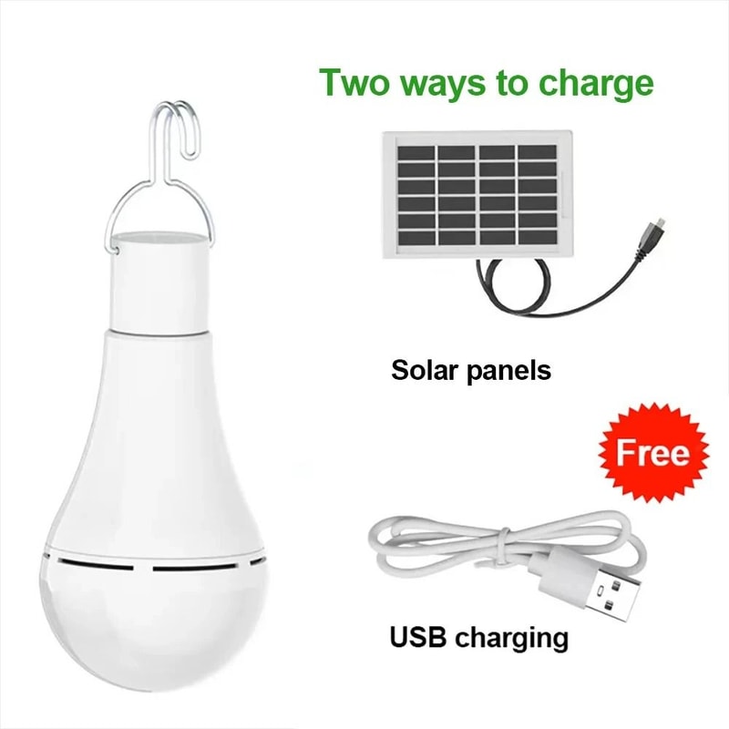 Professional High Output Solar Powered LED Emergency Bulb 6