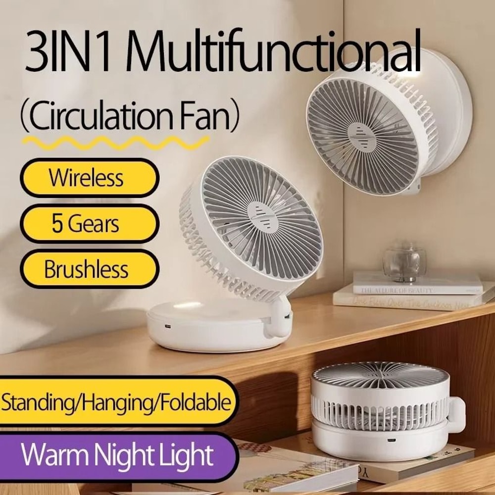 Professional 3 In 1 Wall Mounted And Portable Folding Fan 1