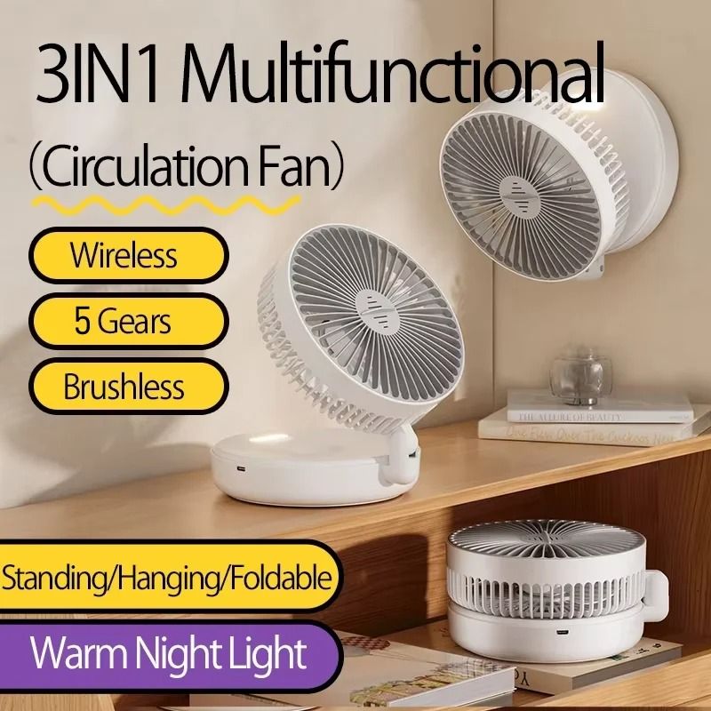 Professional 3 In 1 Wall Mounted And Portable Folding Fan 1