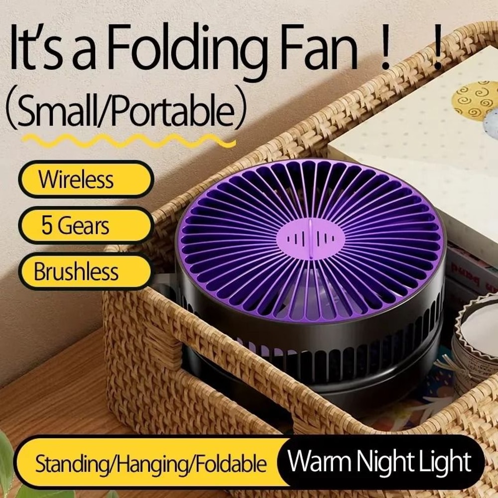 Professional 3 In 1 Wall Mounted And Portable Folding Fan 4