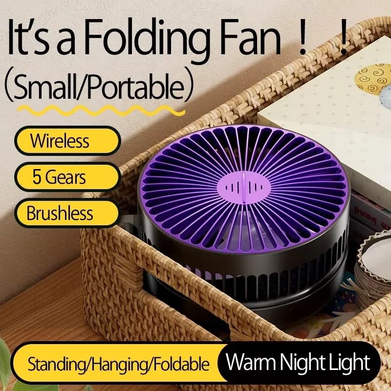 Professional 3 In 1 Wall Mounted And Portable Folding Fan 4