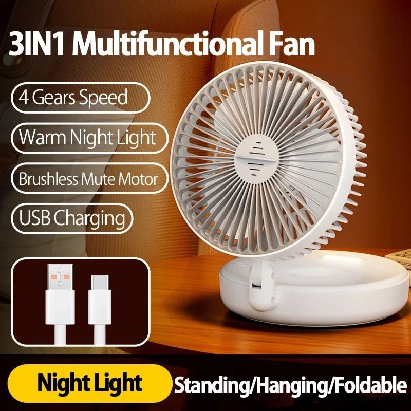 Professional 3 In 1 Wall Mounted And Portable Folding Fan 6