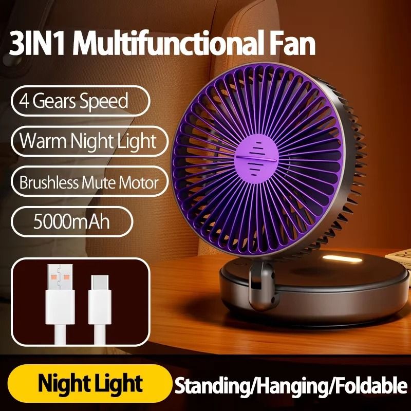 Professional 3 In 1 Wall Mounted And Portable Folding Fan 8