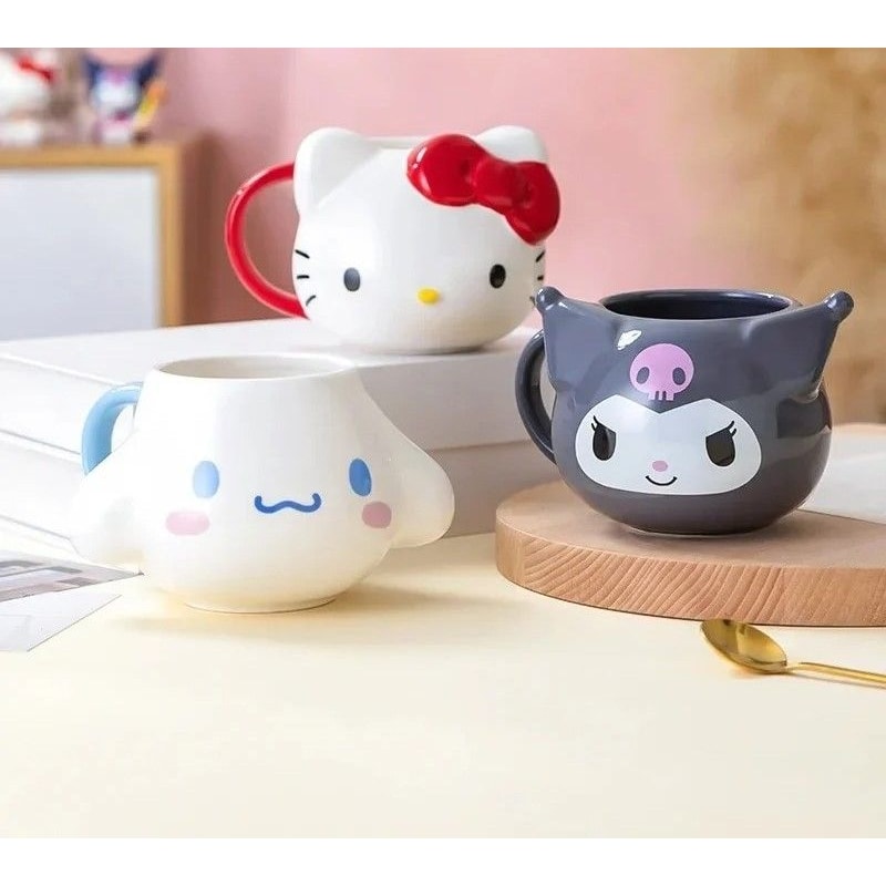 Professional 15 Oz Sanrio 3D Relief Ceramic Mug Series 1