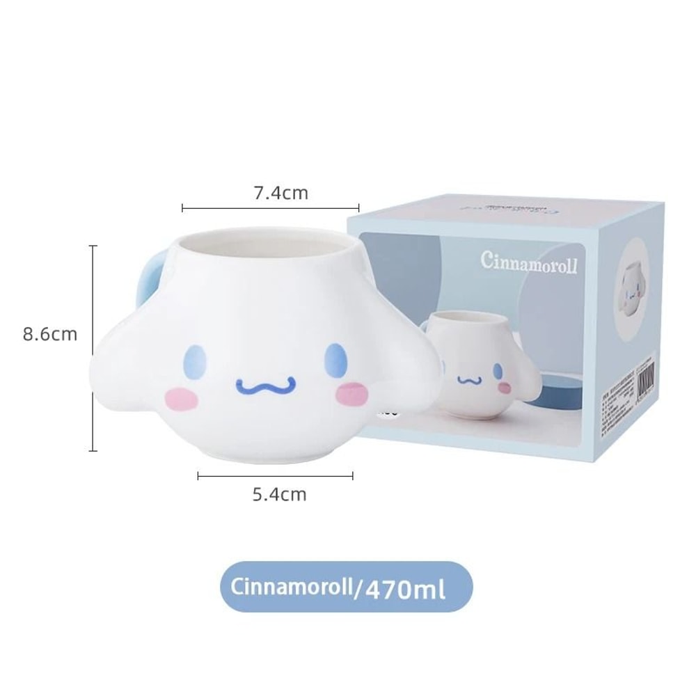 Professional 15 Oz Sanrio 3D Relief Ceramic Mug Series 6