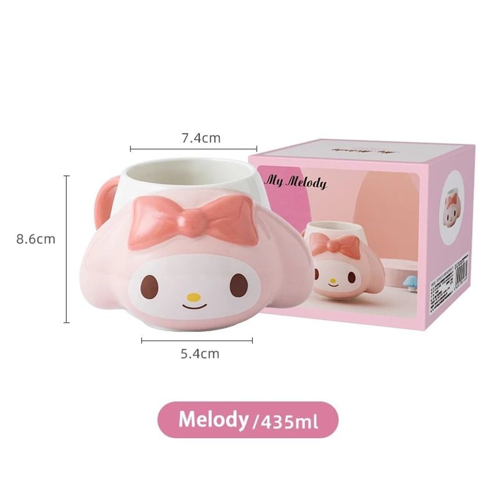 Professional 15 Oz Sanrio 3D Relief Ceramic Mug Series 7