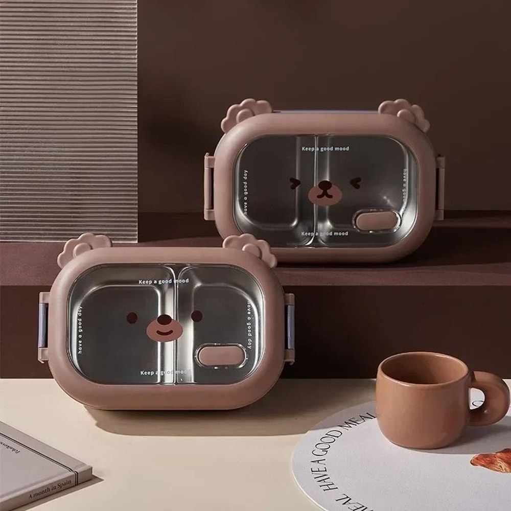 Whimsical BearShaped Stainless Steel Bento System 2