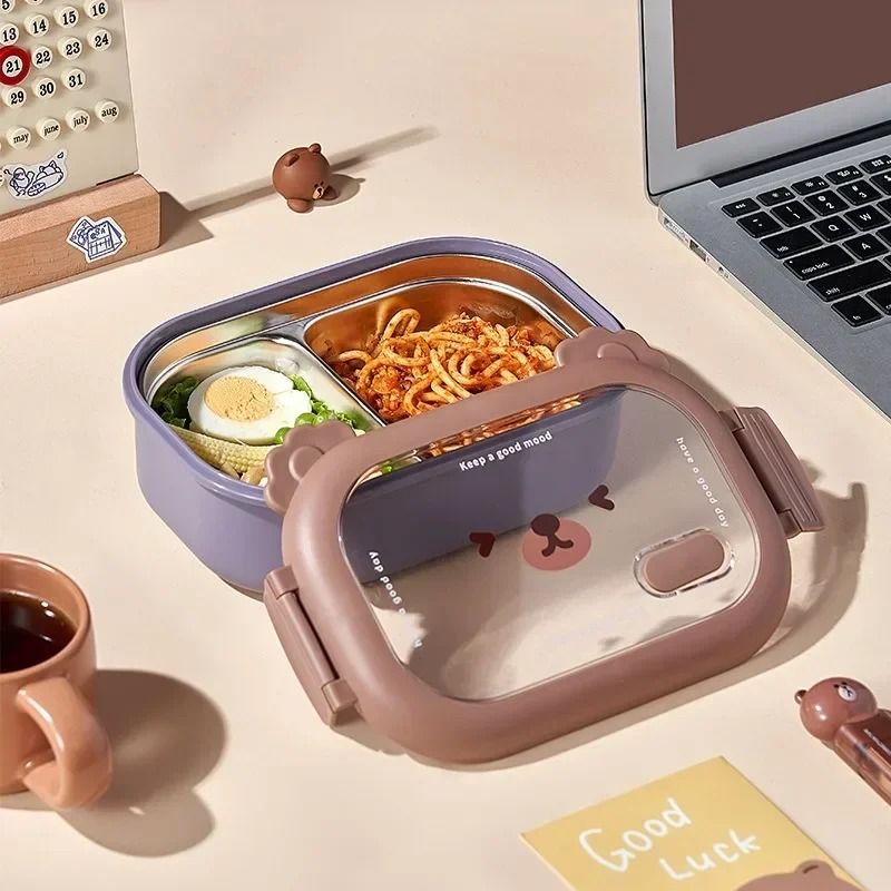 Whimsical BearShaped Stainless Steel Bento System 3