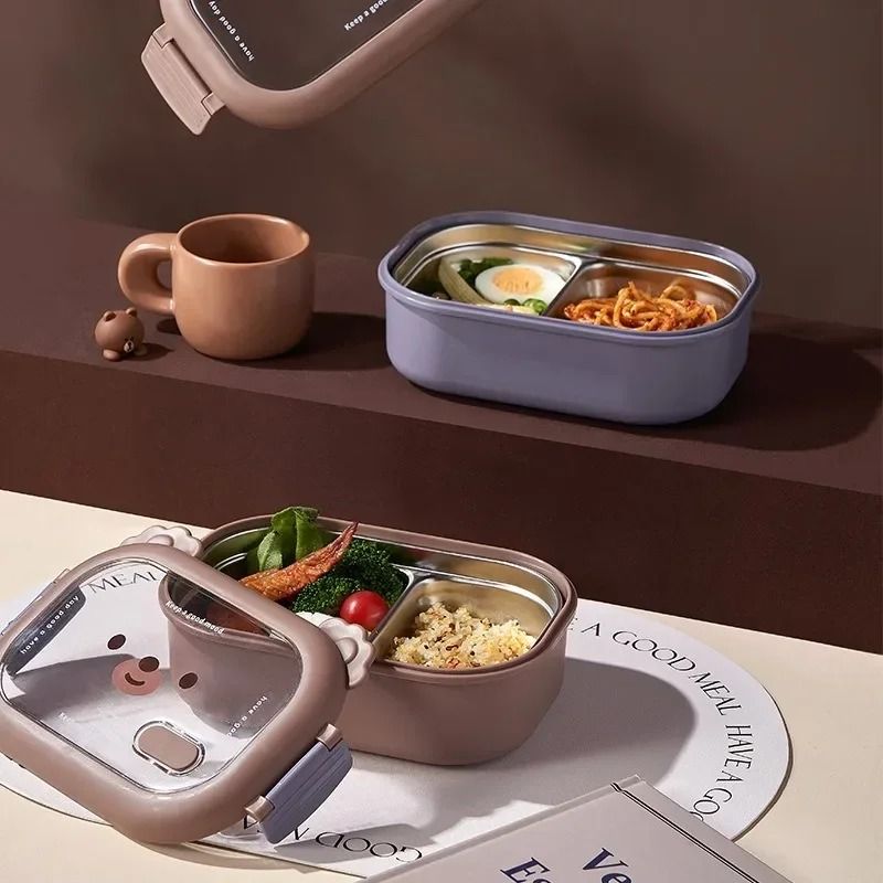Whimsical BearShaped Stainless Steel Bento System 4