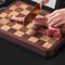 Artisan Chessboard Patterned Solid Wood Culinary Board 2