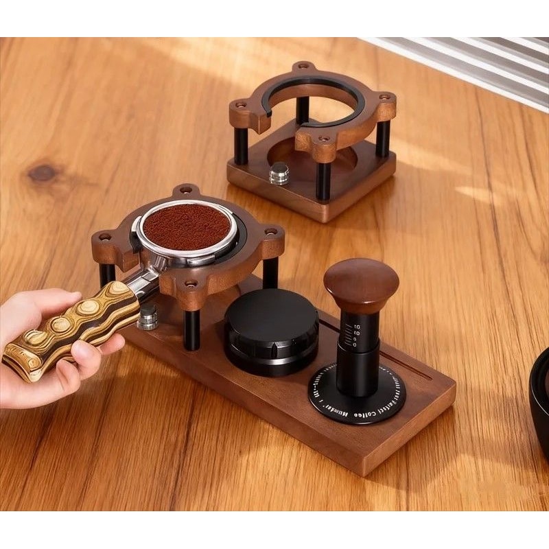 Solid Wood Coffee Tamper Tool Station 0