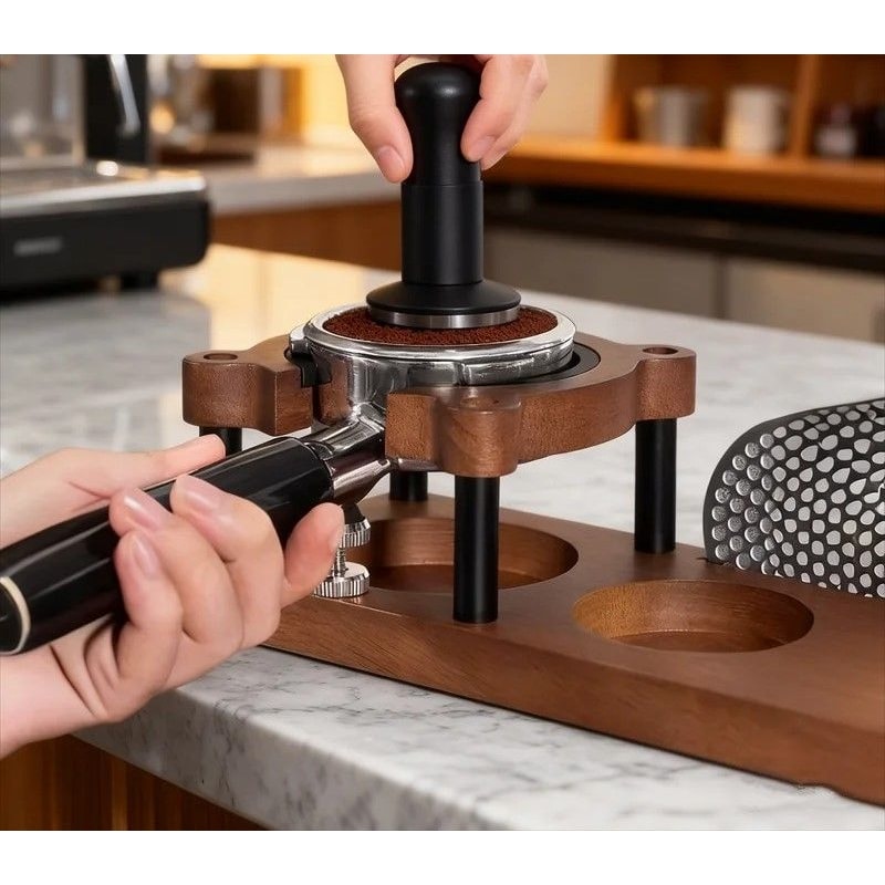 Solid Wood Coffee Tamper Tool Station 2