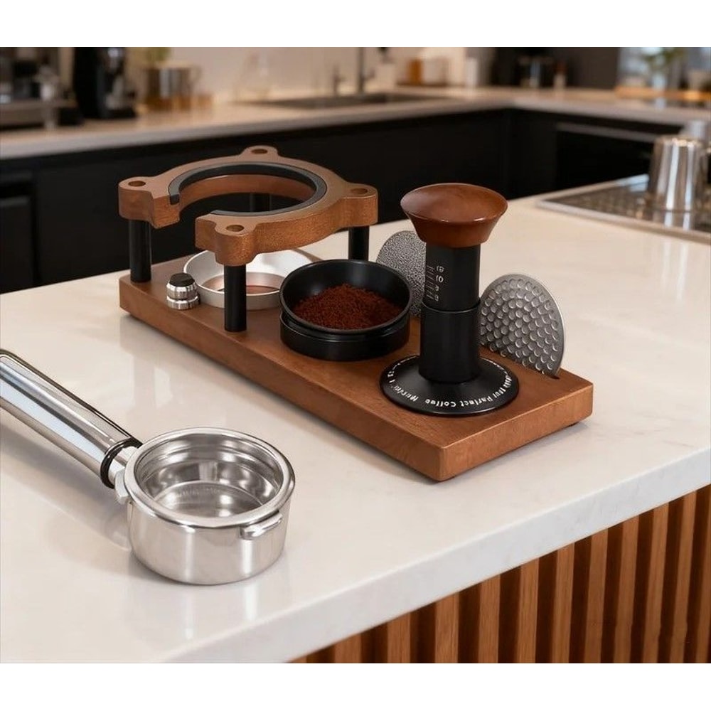 Solid Wood Coffee Tamper Tool Station 3