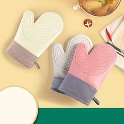 cotton twill silicone baking glove