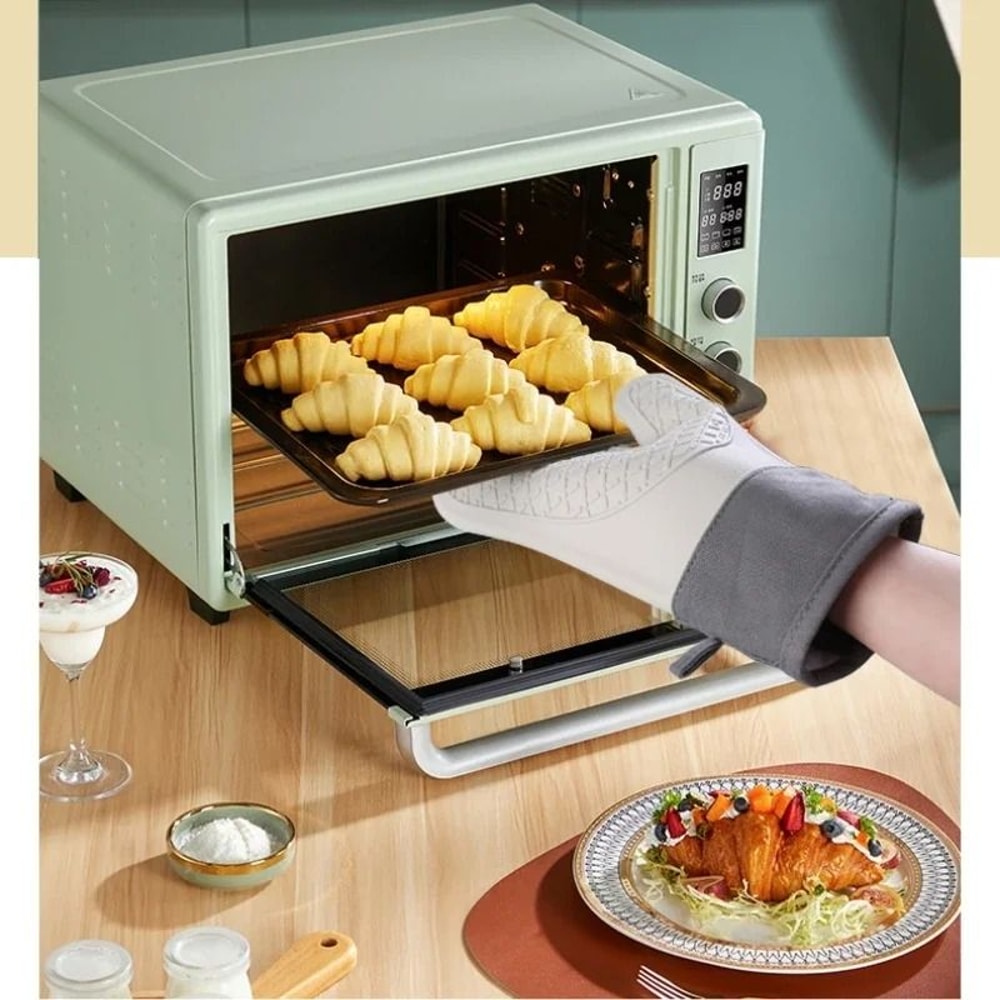 Cotton Twill Silicone Baking Glove 1