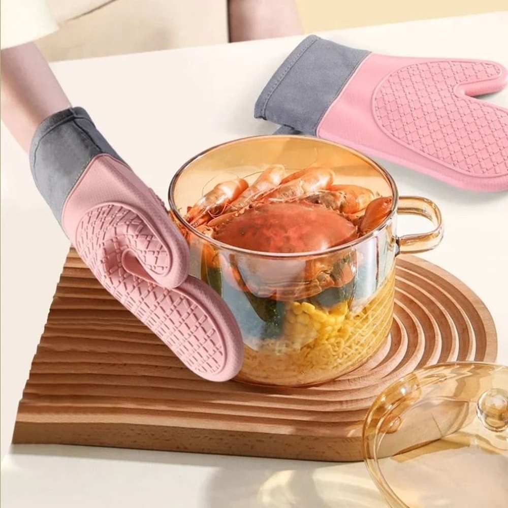 Cotton Twill Silicone Baking Glove 2